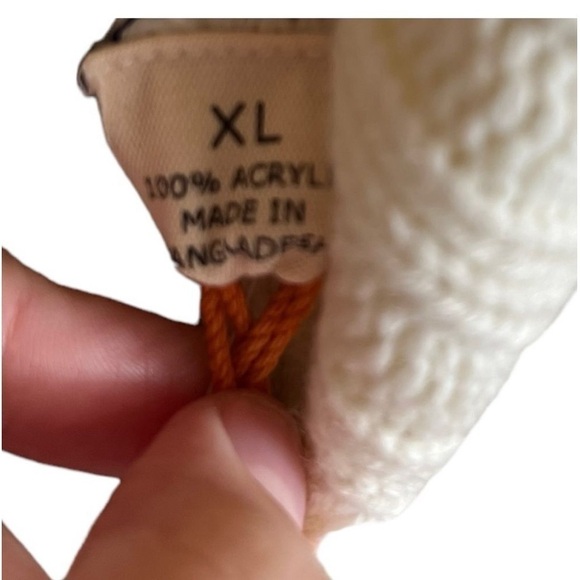 Weatherproof Vintage Cream Cable Knit Sweater Men's XL NWT - Picture 9 of 12